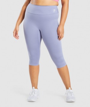 Leggins Gymshark Entrenamiento Cropped Leggings Azules Claro | AZYOR7953