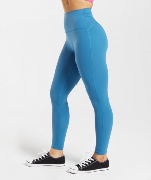 Leggins Gymshark Legacy Leggings Azules | KILPD4817