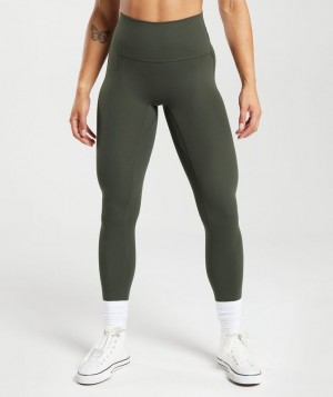 Leggins Gymshark Legacy Leggings Verde Oliva Oscuro Verde | YKOIU7568