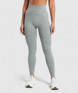 Leggins Gymshark Marl Seamless Leggings Gris Claro Gris Gris | BJXGU8429