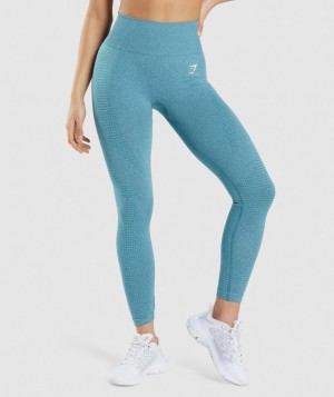 Leggins Gymshark Vital Seamless 2.0 Leggings Tahoe Teal Marl | FWUGZ8397