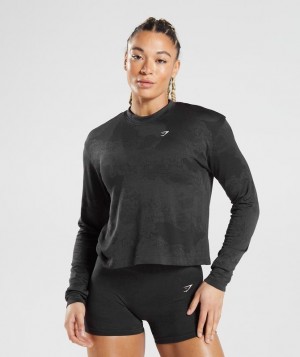 Long Sleeve Top Gymshark Adapt Camo Seamless Long Sleeve Top Negras | OKEYI0317