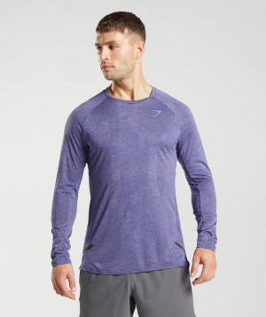 Long Sleeve Top Gymshark Apex Long Sleeve T-Shirt Moradas | QEPGV8426