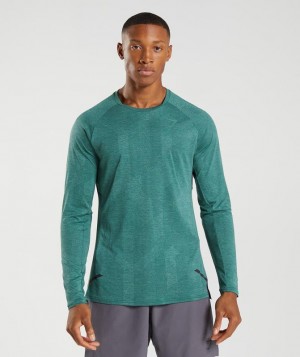 Long Sleeve Top Gymshark Apex Long Sleeve T-Shirt Verde | VQRDN0143