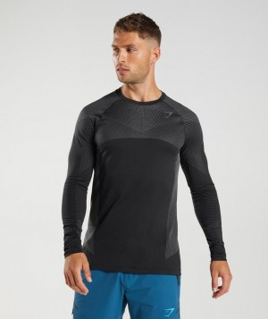 Long Sleeve Top Gymshark Apex Seamless Long Sleeve T-Shirt Gris | LBTKQ8041