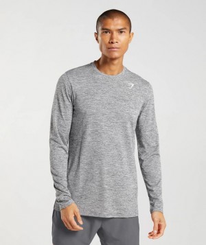 Long Sleeve Top Gymshark Arrival Long Sleeve T-Shirt Gris | GKCLV5139