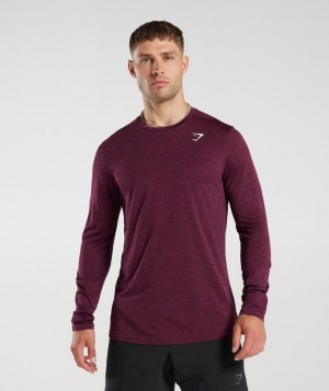 Long Sleeve Top Gymshark Arrival Marl Long Sleeve T-Shirt Marrones | TCMIV7981