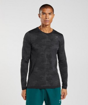 Long Sleeve Top Gymshark Deporte Seamless Long Sleeve T-Shirt Gris | ORQZE9276