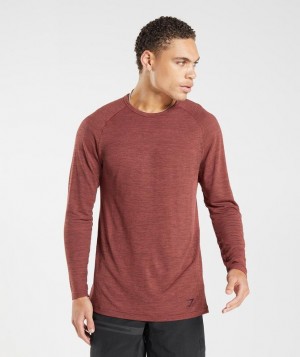 Long Sleeve Top Gymshark Retake Seamless Long Sleeve T-Shirt Rosas | NZLQA8591