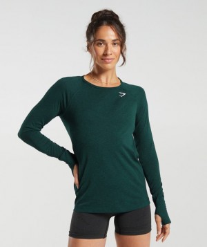 Long Sleeve Top Gymshark Vital Seamless 2.0 Light Long Sleeve Top Verde Menta | WGHDS8019