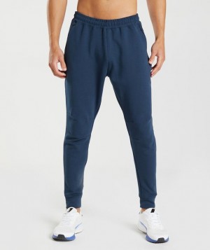 Pantalon Jogger Gymshark Rest Day Knit Joggers Azul Marino | QPBKM9452