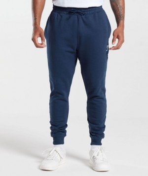 Pantalones Gymshark Crest Joggers Azul Marino | XFJAQ9483