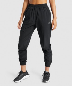 Pantalones Gymshark Entrenamiento Woven Joggers Negras | WYHVC4289