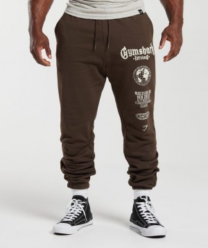 Pantalones Gymshark Global Lifting Oversized Pants Marrones | ZVIGP7645