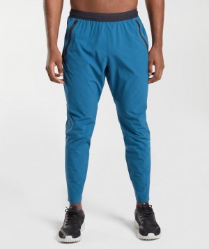 Pantalones Gymshark Híbrido Woven Joggers Azules | OALJN5708