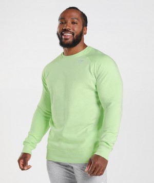 Pullovers Gymshark Crest Sweatshirt Verde | HGXWP9743