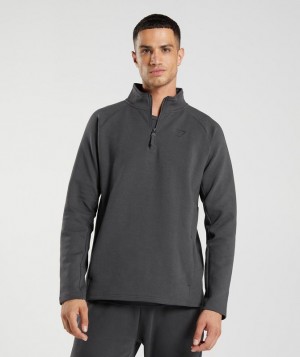 Pullovers Gymshark Rest Day 1/4 Zip Gris | MFUGJ4305