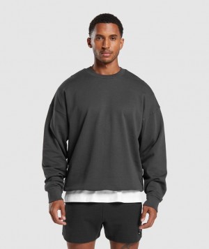 Pullovers Gymshark Rest Day Essential Crew Gris | MBHXC1960