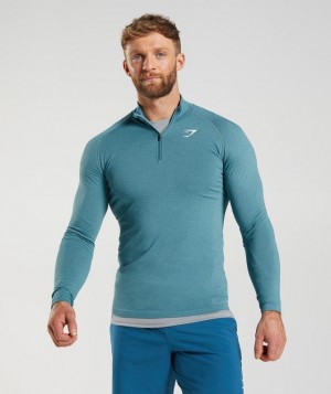 Pullovers Gymshark Vital 1/4 Zip Azules | HXQMP2841