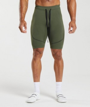 Short Gymshark 315 Seamless Shorts Winter Olive/Black | VTMDH2498