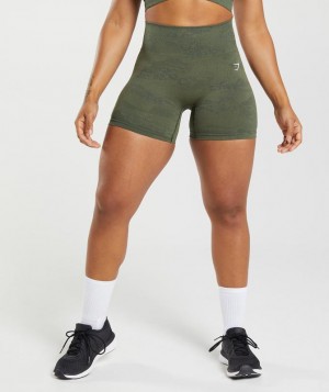 Short Gymshark Adapt Camo Seamless Shorts Verde Oliva | QZBYN3261