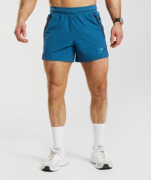 Short Gymshark Apex 5" Perform Shorts Azules | KZBOC4035