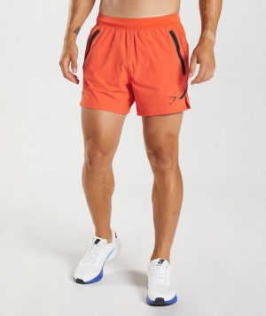 Short Gymshark Apex 5" Perform Shorts Rojas | UABTQ2317