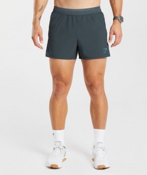 Short Gymshark Apex Run 4" Shorts Darkest Teal | WOFIA2087