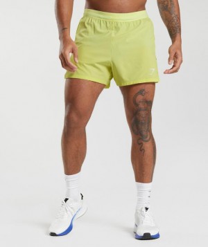 Short Gymshark Apex Run 4" Shorts Verde | VPSDE4312