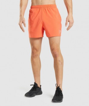 Short Gymshark Arrival 5" Shorts Naranjas | TSAEC9082