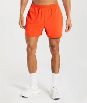 Short Gymshark Arrival 5" Shorts Rojas | KBTVL4265