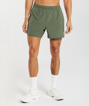 Short Gymshark Arrival 5" Shorts Verde Oliva | EULWO7259