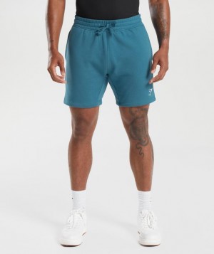 Short Gymshark Crest 7" Shorts Azules | GYRDU3285