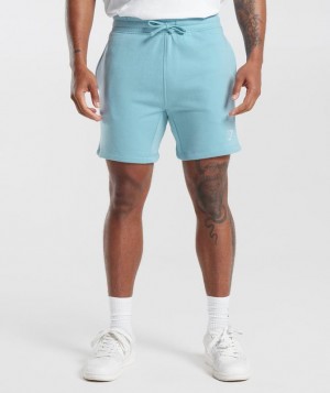 Short Gymshark Crest 7" Shorts Azules | RTQUD7941