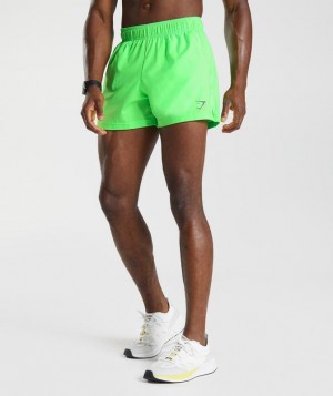 Short Gymshark Deporte 5" Shorts Fluo Lime | SHVQI9256