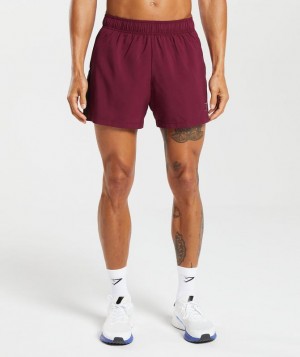 Short Gymshark Deporte 5" Shorts Plum Pink/Black | QNGRV6832