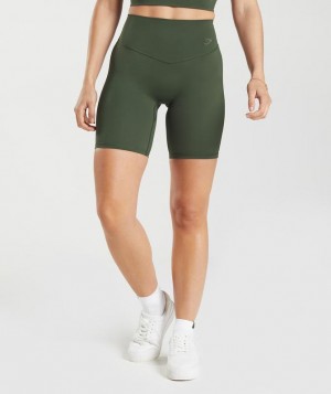 Short Gymshark Elevate Cycling Shorts Verde Oliva | WZERB3572