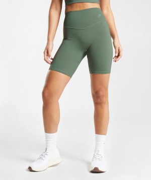 Short Gymshark Elevate Cycling Shorts Verde | GBRMD7461