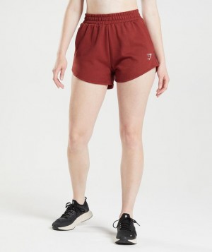 Short Gymshark Entrenamiento Sweat Shorts Rojas | LPESG6783