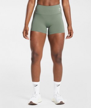 Short Gymshark Entrenamiento Tight Shorts Verde | LPHIU1347