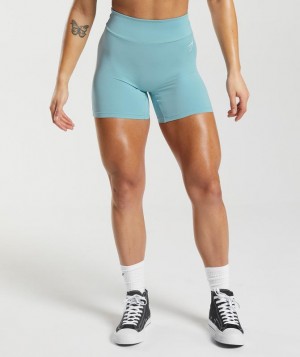 Short Gymshark GS Power Original Tight Shorts Azules | OQZIE8190