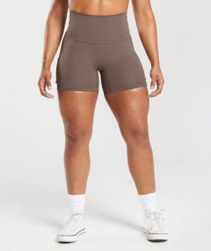 Short Gymshark Legacy Tight Shorts Walnut Mauve | IDVON7261