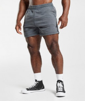 Short Gymshark Power Washed 5" Shorts Gris | EGKDV8451