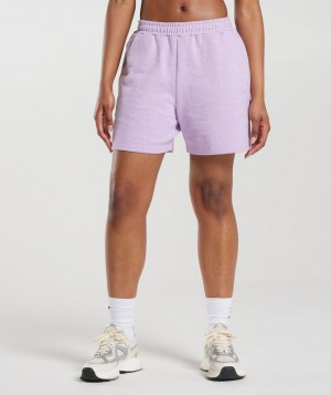 Short Gymshark Rest Day Sweats Shorts Aura Lilac Marl | FEKZJ3065