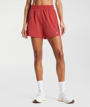 Short Gymshark Woven Pocket Shorts Rojas | ZFVHI4397