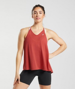 Sleeveless Top Gymshark Super Soft Tank Rojas | WGSDZ9261