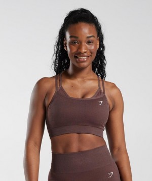 Sports Bras Gymshark Adapt Fleck Seamless Sports Bra Chocolate Marrones | ZHAYE7613