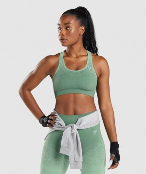 Sports Bras Gymshark Adapt Ombre Seamless Sports Bra Verde | GFERL2807