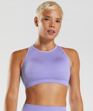 Sports Bras Gymshark Apex Seamless Sports Bra Digital Violet/Dusted Violet | VGMFU9037