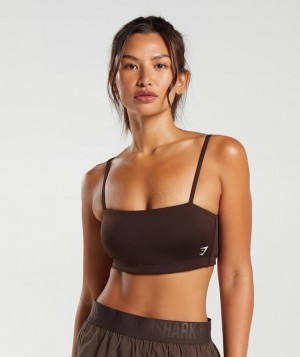 Sports Bras Gymshark Bandeau Sports Bra Marrones | CXAZR0295